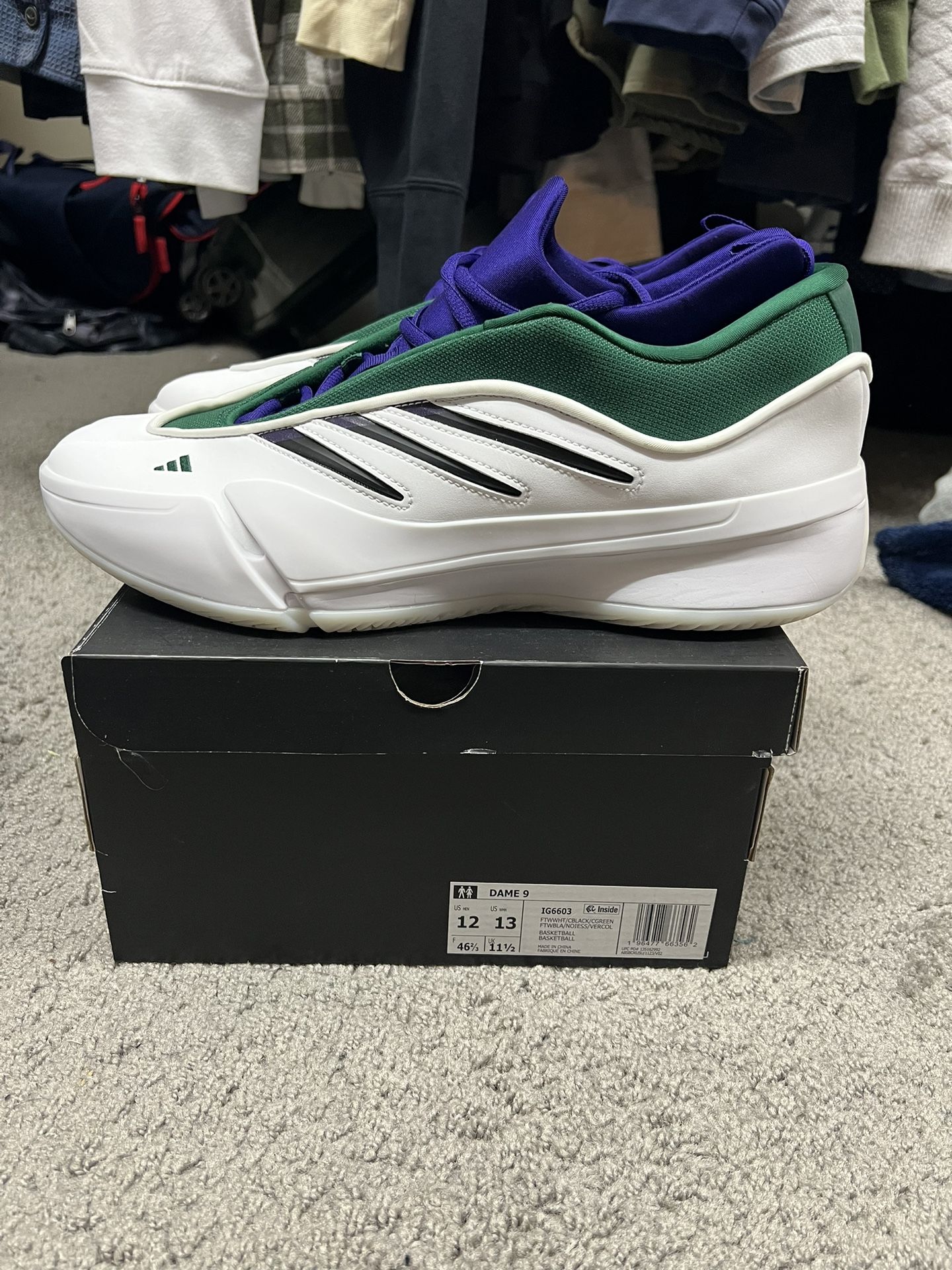 Adidas Dame 9 “Bucks” Size 12