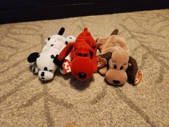 Beanie Babies - Lot of 3 Dogs