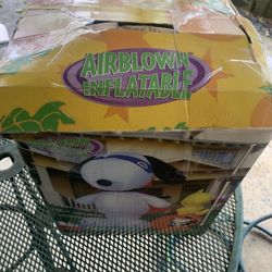 2004 Gemmy 7 Foot Snoopy Woodstock Halloween Airblown inflatable Halloween Tested