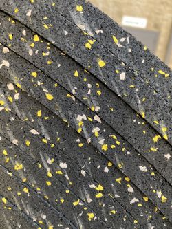 Yellow And White Speck 1/2” Gym Mat Flooring