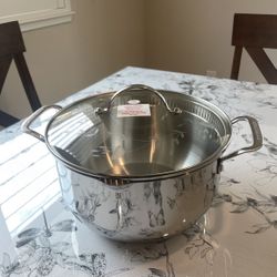 Princess house stainless steel classic 7.5 QT straining casserole