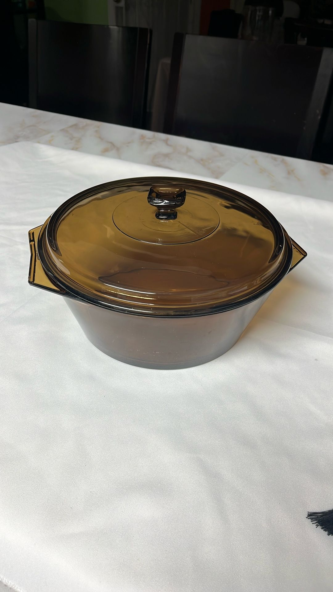VINTAGE ARCOPAL FRANCE ROUND OVENWARE .