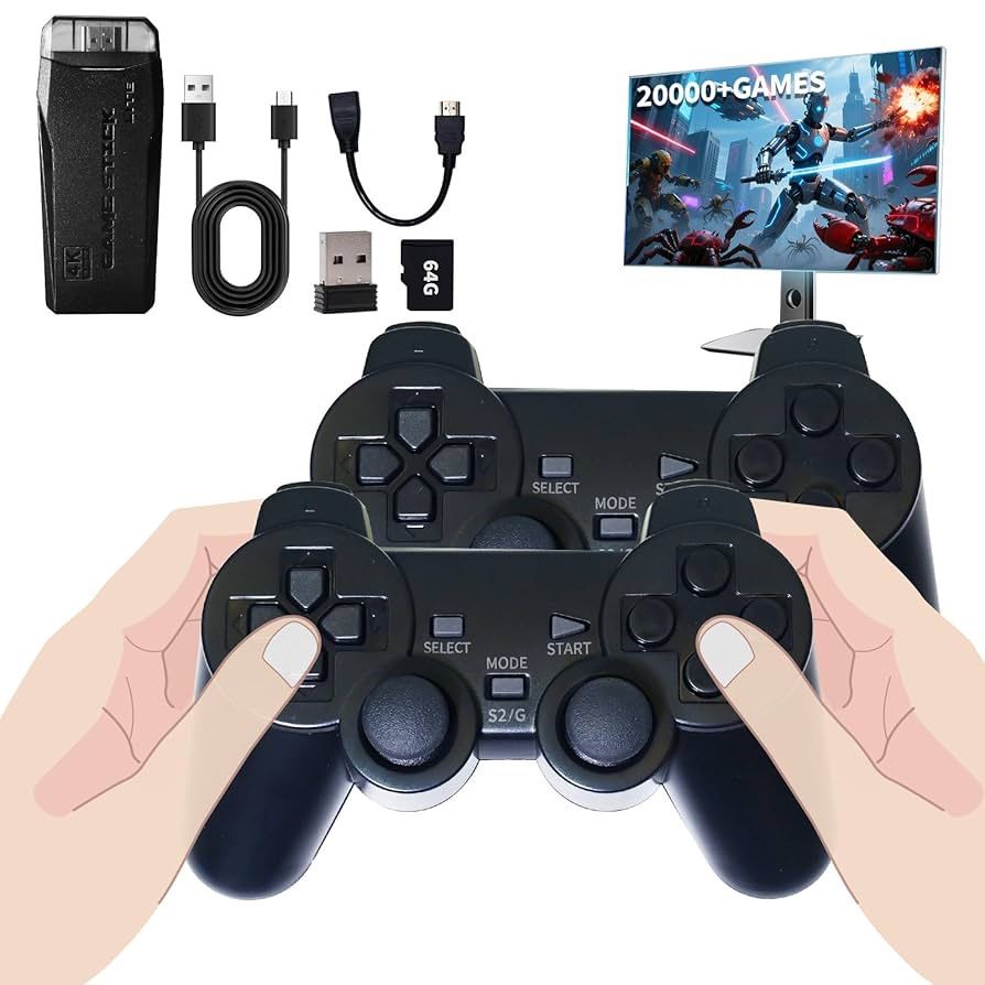 Retro Gaming Console – Wireless Plug & Play Video Game Stick
