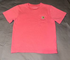 Carhartt Basic T-Shirt Toddler 4T Pink Crew Neck Short Sleeve Casual Pocket tee excellent condition