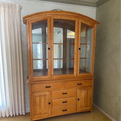 2 Piece Glass Hutch