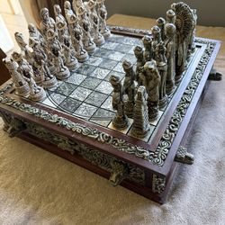 Chess Aztec Mayan dragon rare collectible