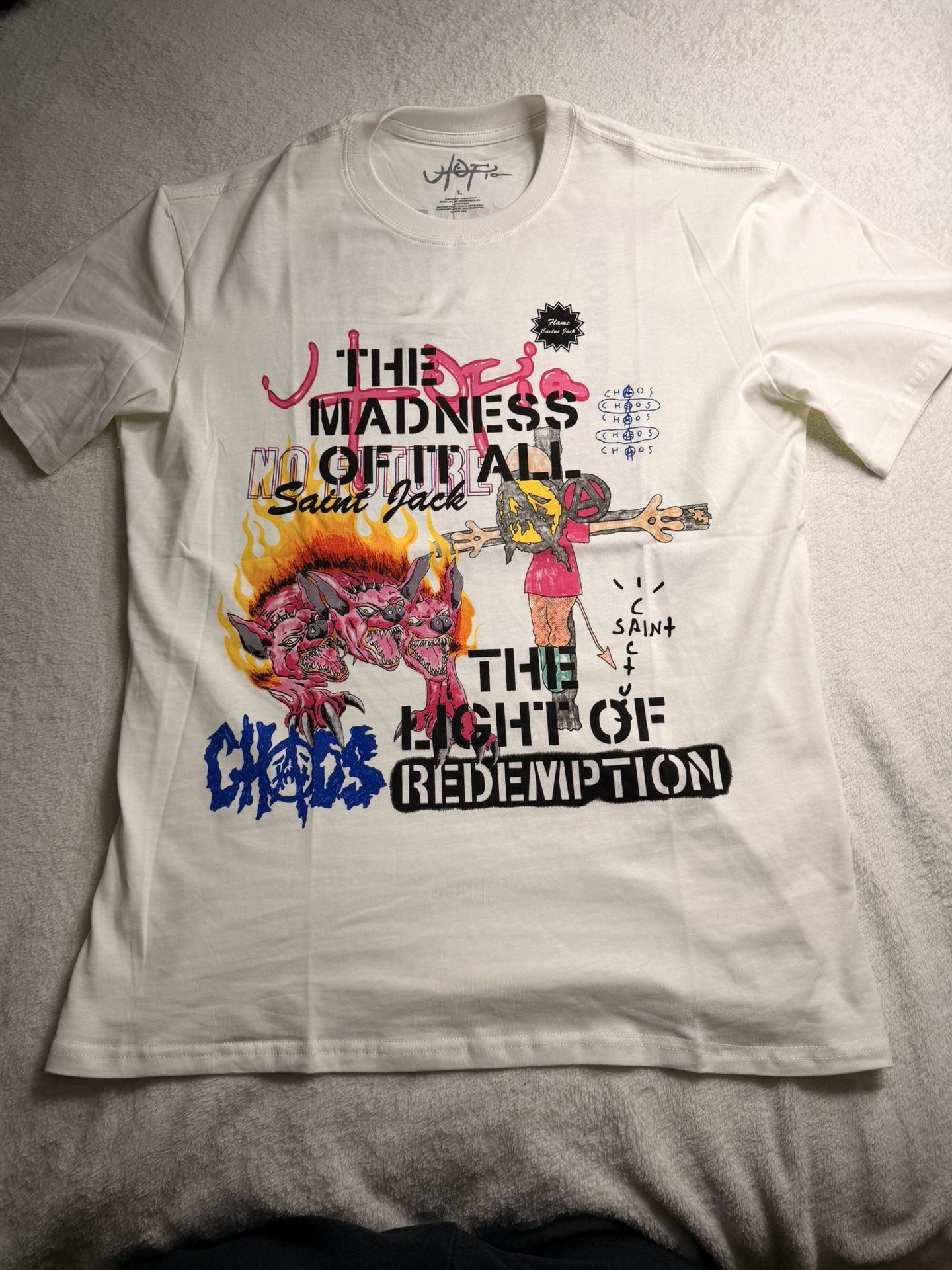 Travis Scottt Cactus Jack x Saint Graphic Tee Size L