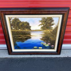 Pond Landscape Painting 