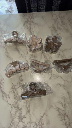 Brown Hair Claw Clips Set of 7