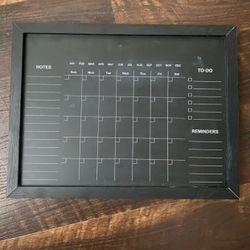 Framed Chalkboard Calendar