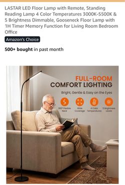 LASTAR LED Gooseneck Floor Lamp with magnetic Remote
