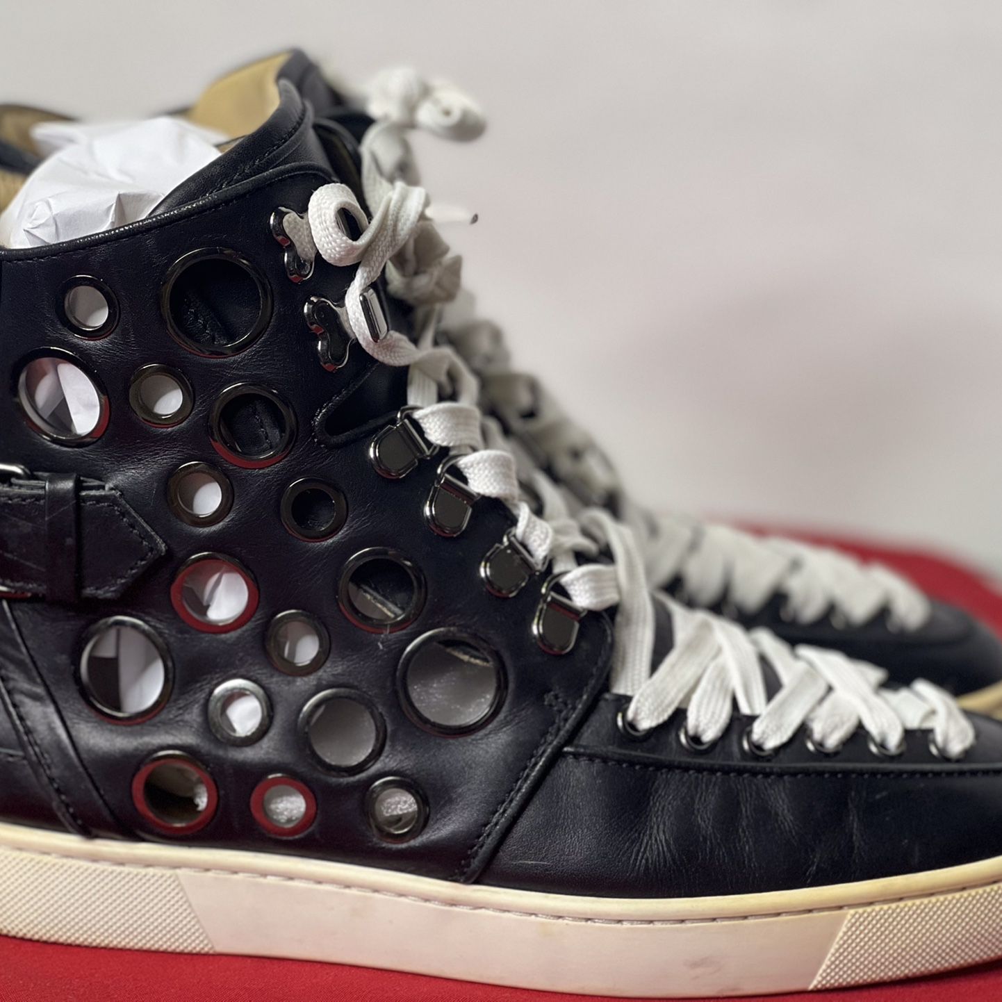 Christian Louboutin Alfi Alfibully High Top Red Bottom Sneaker for 