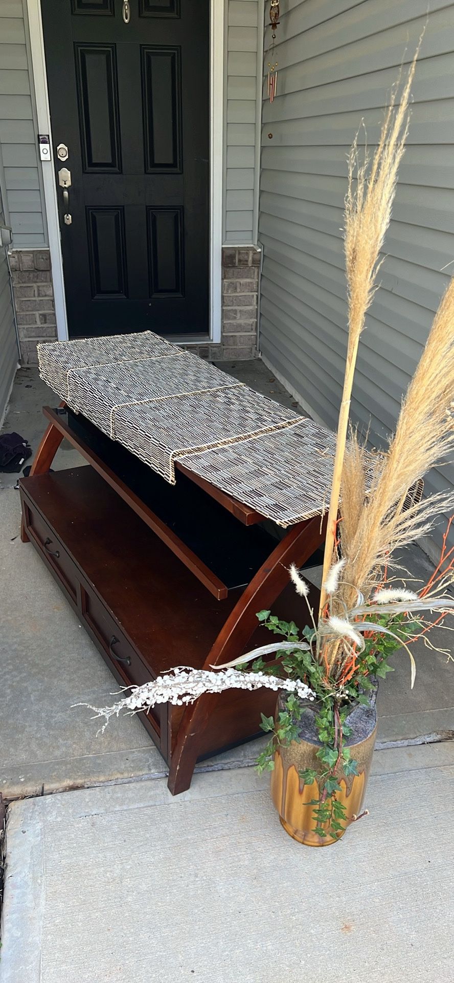 Black Glass TV Stand Drawer
