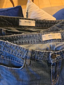 Denim jeans and skirts