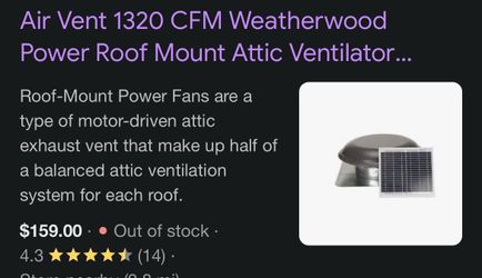 Attic Air Vent Fan Motor With Remote ; Trades Alright ; Negotiable 