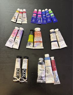 Artist grade watercolor tubes