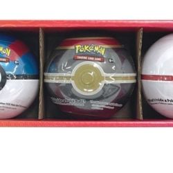 Pokemon Poke BALL 3 PACK TINS-$60