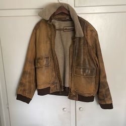Columbia Vintage Leather Bomber Jacket