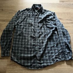 Wolverine Plaid Button Up Long Sleeve Shirt Men’s Size L  