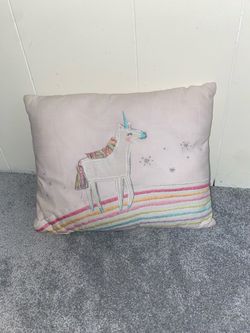 Pottery Barn Kids Molly Unicorn Decorative Pillow lavender