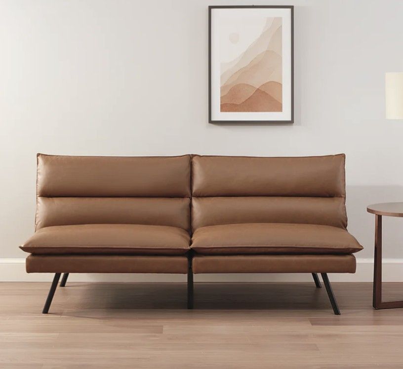 Mainstays Pillow Top, Memory Foam, Futon, Camel