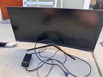 Two computer monitors