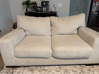 3-Piece Beige Living Room Set: Sofa, Loveseat, and Armchair with Ottoman