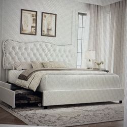 Bed Frame Headboard Pillows &  Blanket