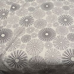 Curtains 2 panels 52”x84” white with geometric circles