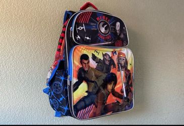 Star Wars -Rebel Fighters- Large Reinforced School Backpack 16”H x 12”W NEW