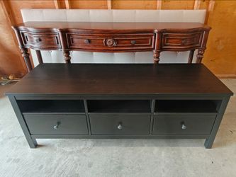 IKEA HEMNES TV Unit - Black-Brown (Solid Wood)