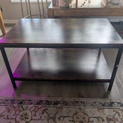 Small Coffee Table, Wood And Metal