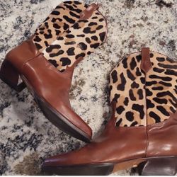 Women's Nordstrom Leopard Print Cowboy Boots 