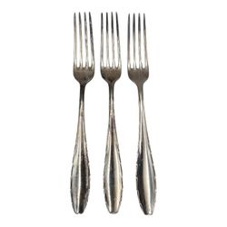 Lot of 3 WMF Friodur Inox Silverplate Dinner Forks Flatware