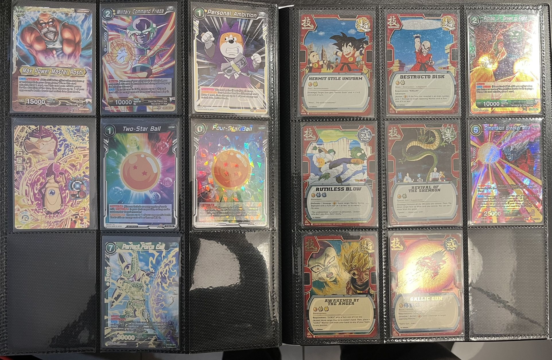 Dragonball Z Super TCG Binder Lot Foil SR Rare Common Uncommon Promo Bulk Empty Boxes Included