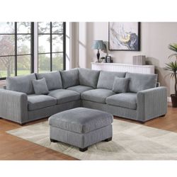 Sectional With Ottoman 