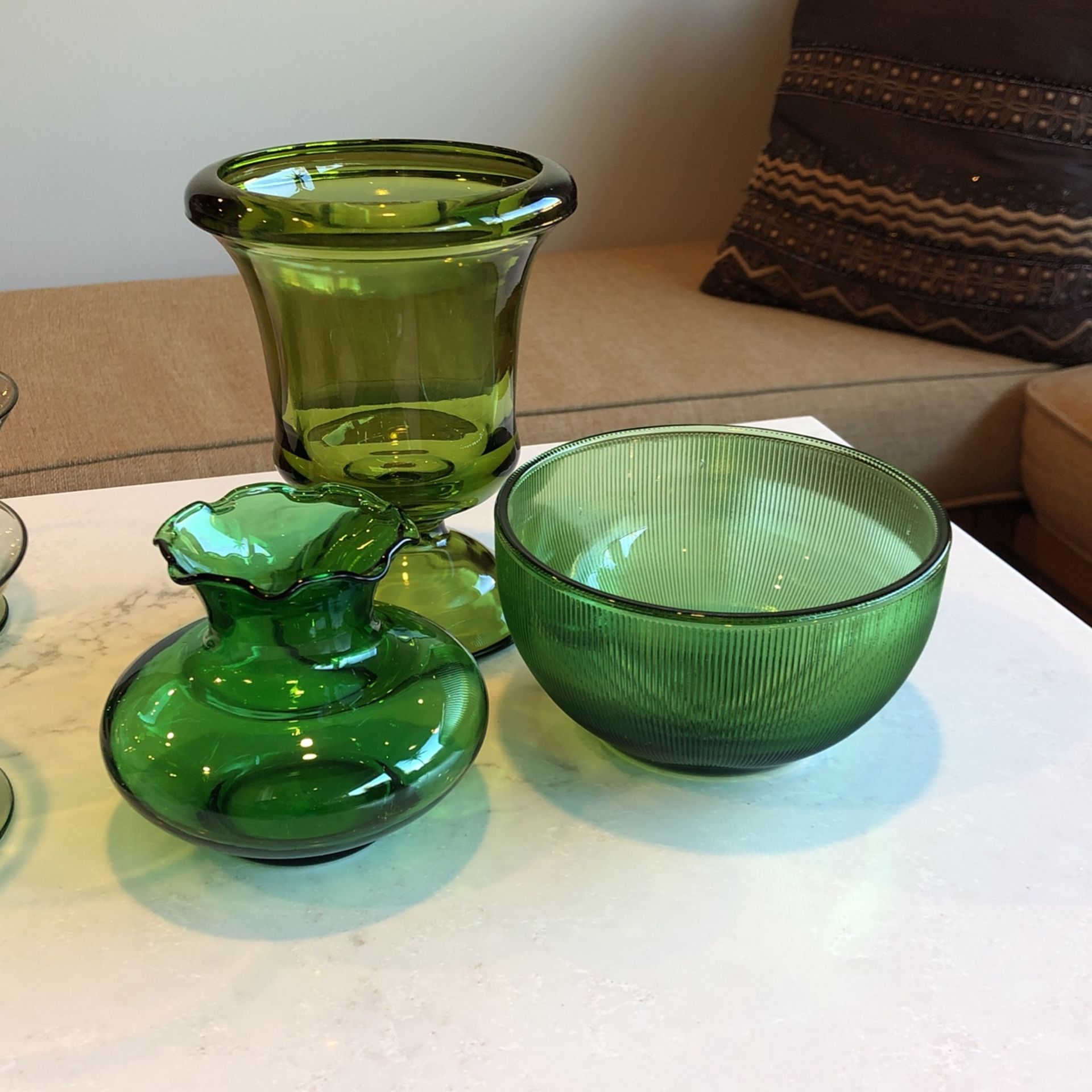 Green Candy Dishes