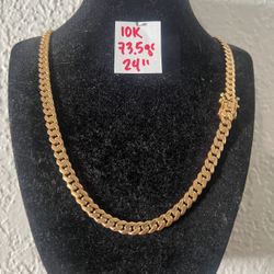 10K  Solid Gold 🇨🇺 Links Chain BRAND NEW For Wedding 73.5Gr 24 Inches Long 