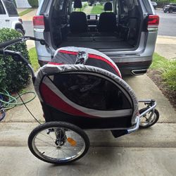 ClevrPlus 2 Seat Bicycle Bike Trailer Jogger Stroller for Kids Children