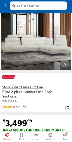 Costco lather sectional sofa
