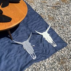 South African made laser cut metal cow skull wall hangers
