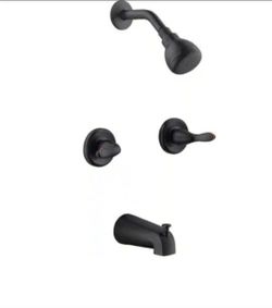 Glacier Bay Constructor 2-Handle 1-Spray Tub and Shower Faucet 1.8 GPM in Bronze (Valve Included