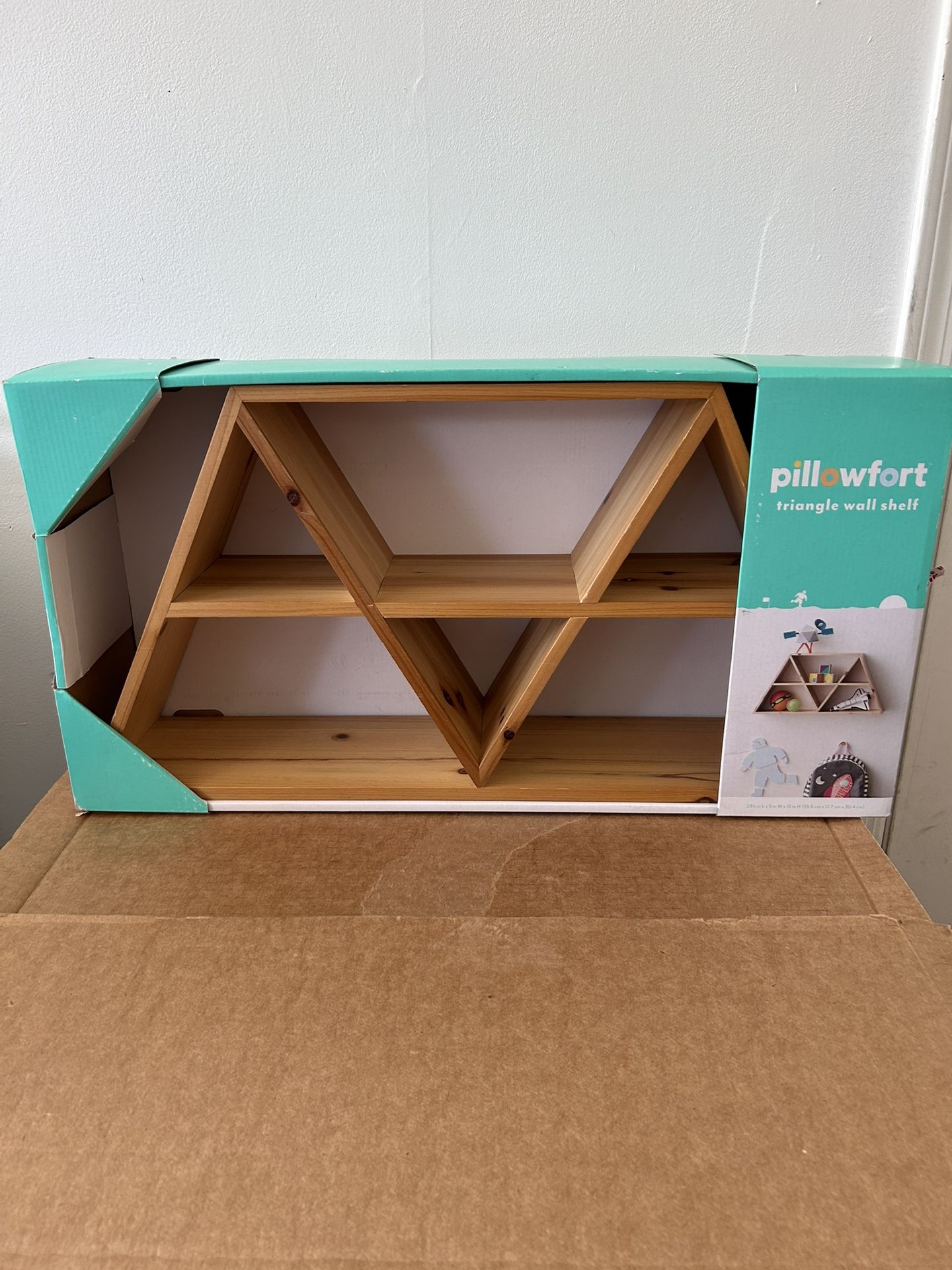 New in Box Triangle Wall Shelf for Kids