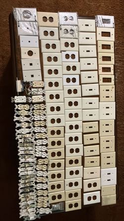 Bulk Lot of Electrical Wall Plates, Outlets, and Switches