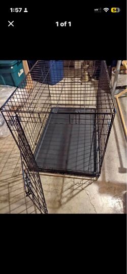 Large Black Wire Dog Crate