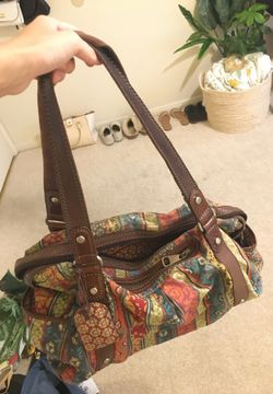 Leather and pattern bag