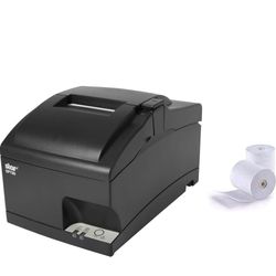 Star Micronics SP742ME Ethernet Kitchen Printer, Compatible with Square and Clover, Impact, Auto Cutter, Power Supply and Cable Included and 2 Rolls o