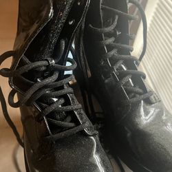 Sparkle Black Rain Boots 