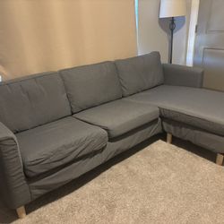 Brand New IKEA L-Shaped Sectional Couch w/ Washable Blue Covers