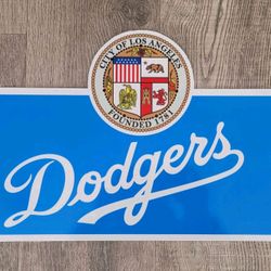 Los ANGELES DODGERS CHAMPIONSHIPS REFLECTIVE STREET SIGN